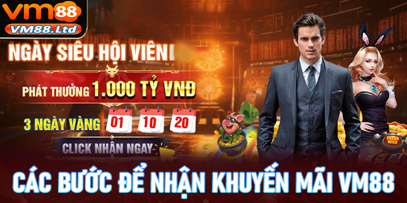 Hướng dẫn cách đơn giản để nhận khuyến mãi vm88 thành công
